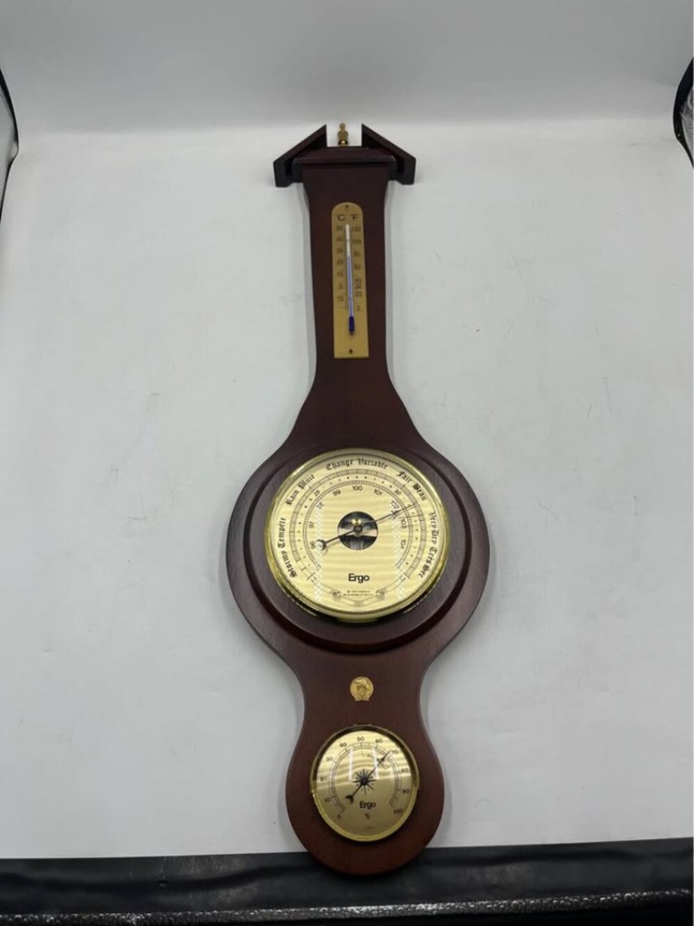 Ergo Wood Weather Station Barometer Thermometer Hygrometer